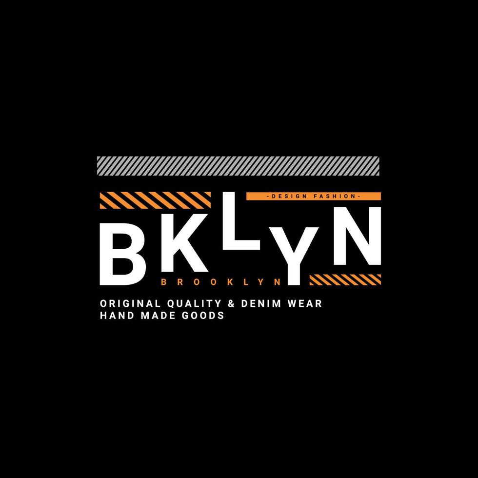 Brooklyn schrijfontwerp, geschikt voor zeefdruk t-shirts, kleding, jassen en anderen vector