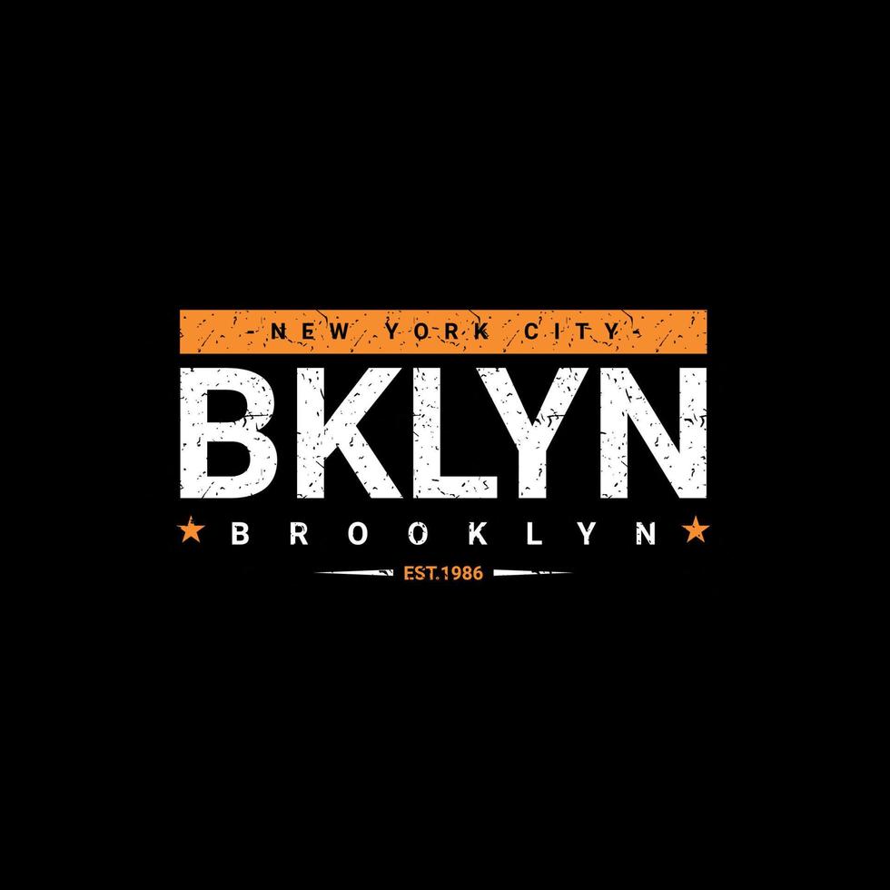 Brooklyn schrijfontwerp, geschikt voor zeefdruk t-shirts, kleding, jassen en anderen vector