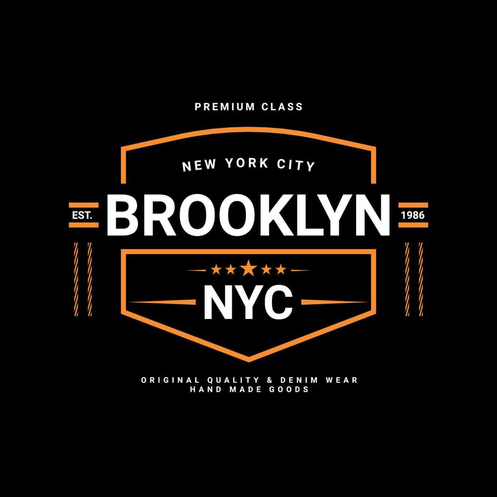 Brooklyn schrijfontwerp, geschikt voor zeefdruk t-shirts, kleding, jassen en anderen vector