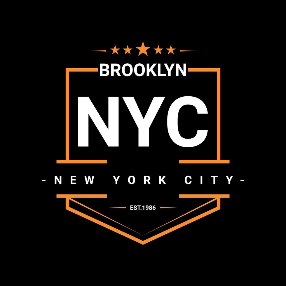 Brooklyn schrijfontwerp, geschikt voor zeefdruk t-shirts, kleding, jassen en anderen vector