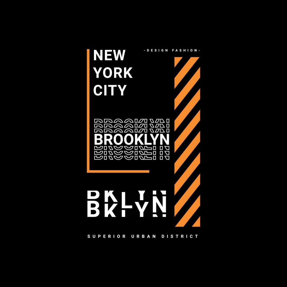 Brooklyn schrijfontwerp, geschikt voor zeefdruk t-shirts, kleding, jassen en anderen vector