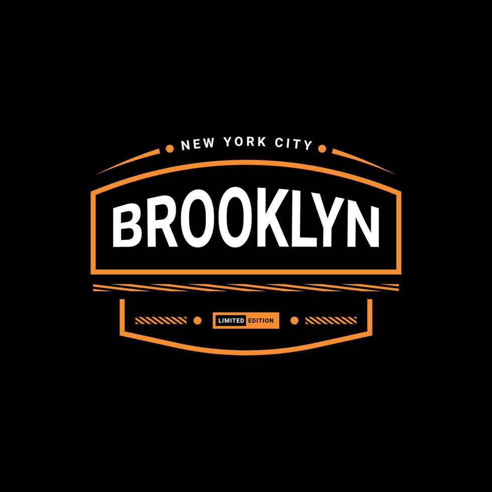 Brooklyn schrijfontwerp, geschikt voor zeefdruk t-shirts, kleding, jassen en anderen vector