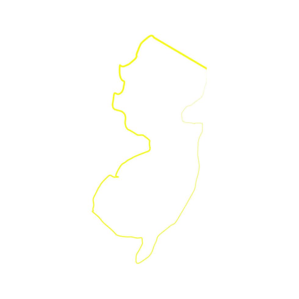 kaart van new jersey geïllustreerd vector