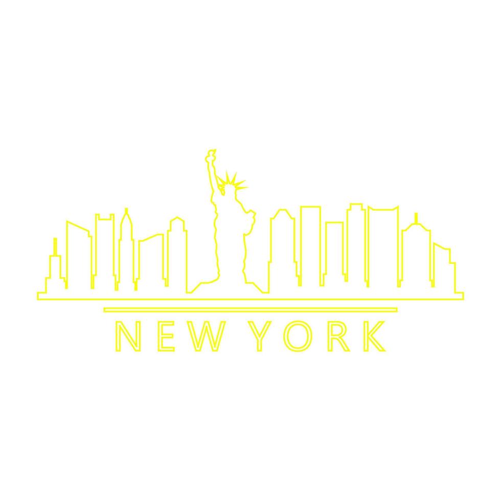 skyline van new york geïllustreerd vector