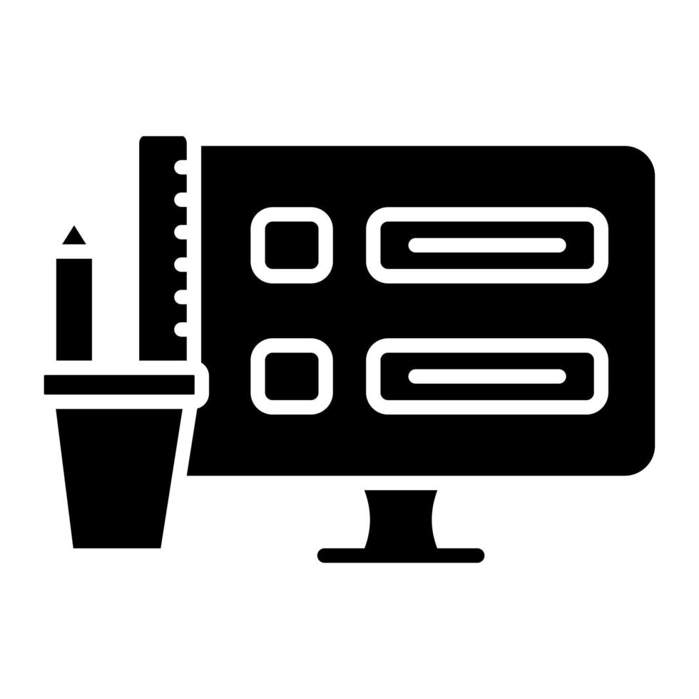 glyph-pictogram voor testgevallen vector