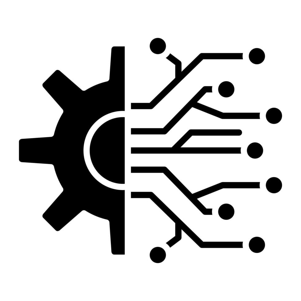 elektronische glyph-pictogram vector