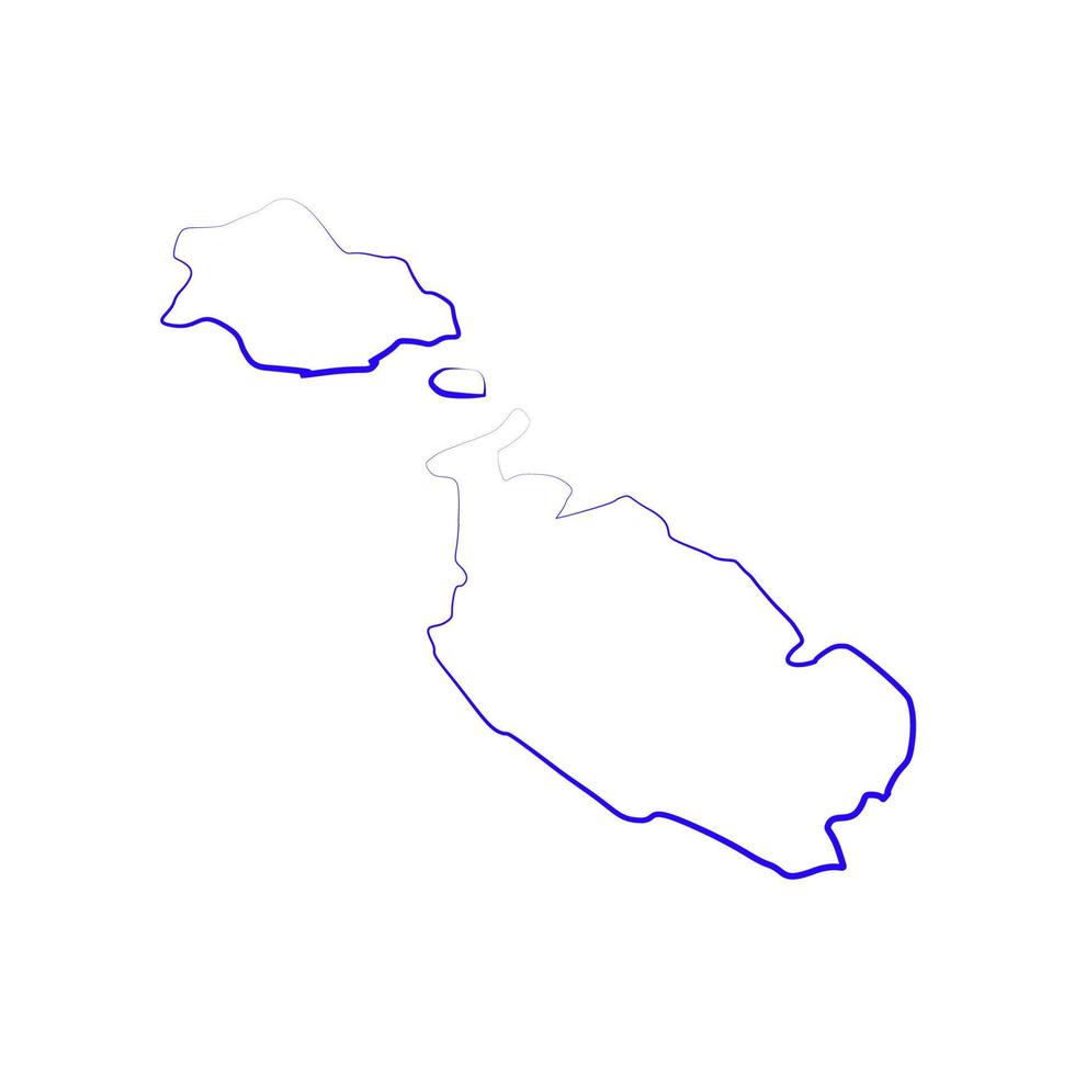 malta kaart geïllustreerd vector