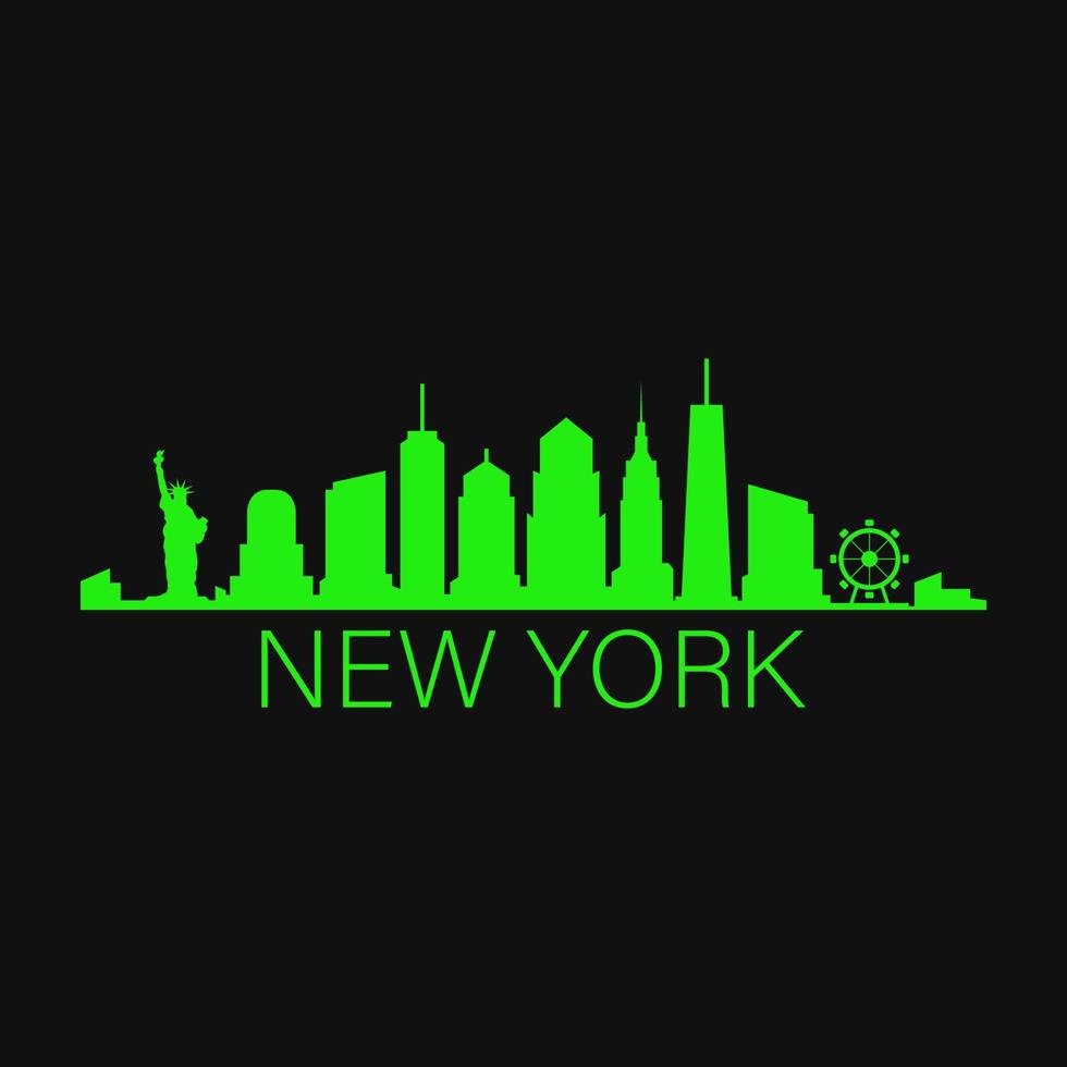 skyline van new york geïllustreerd vector