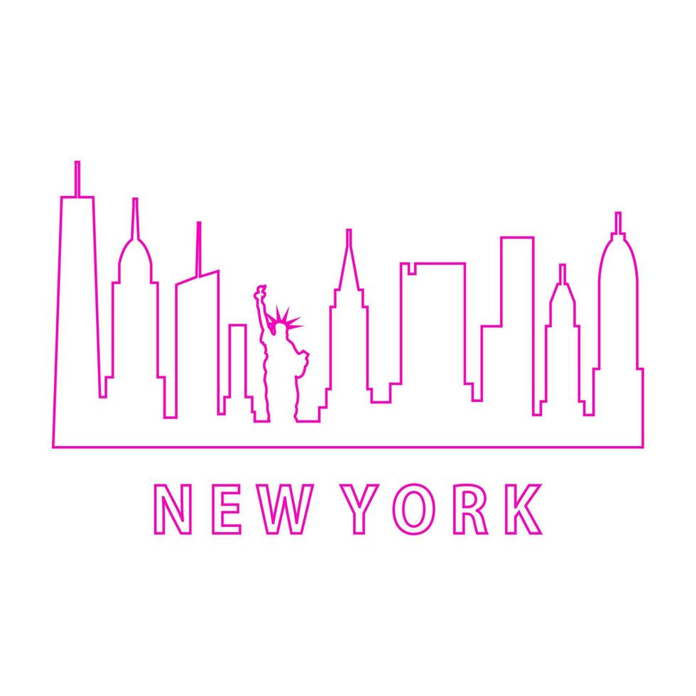 skyline van new york geïllustreerd vector