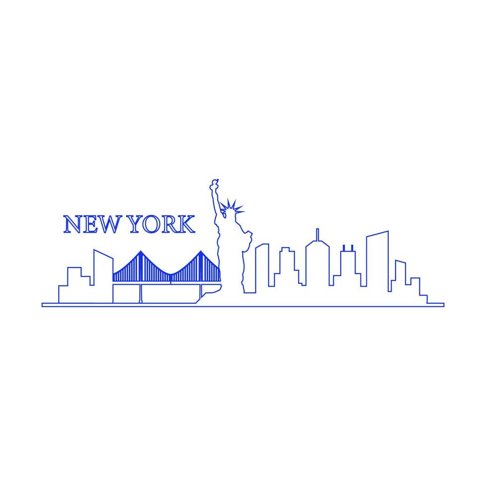 skyline van new york geïllustreerd vector