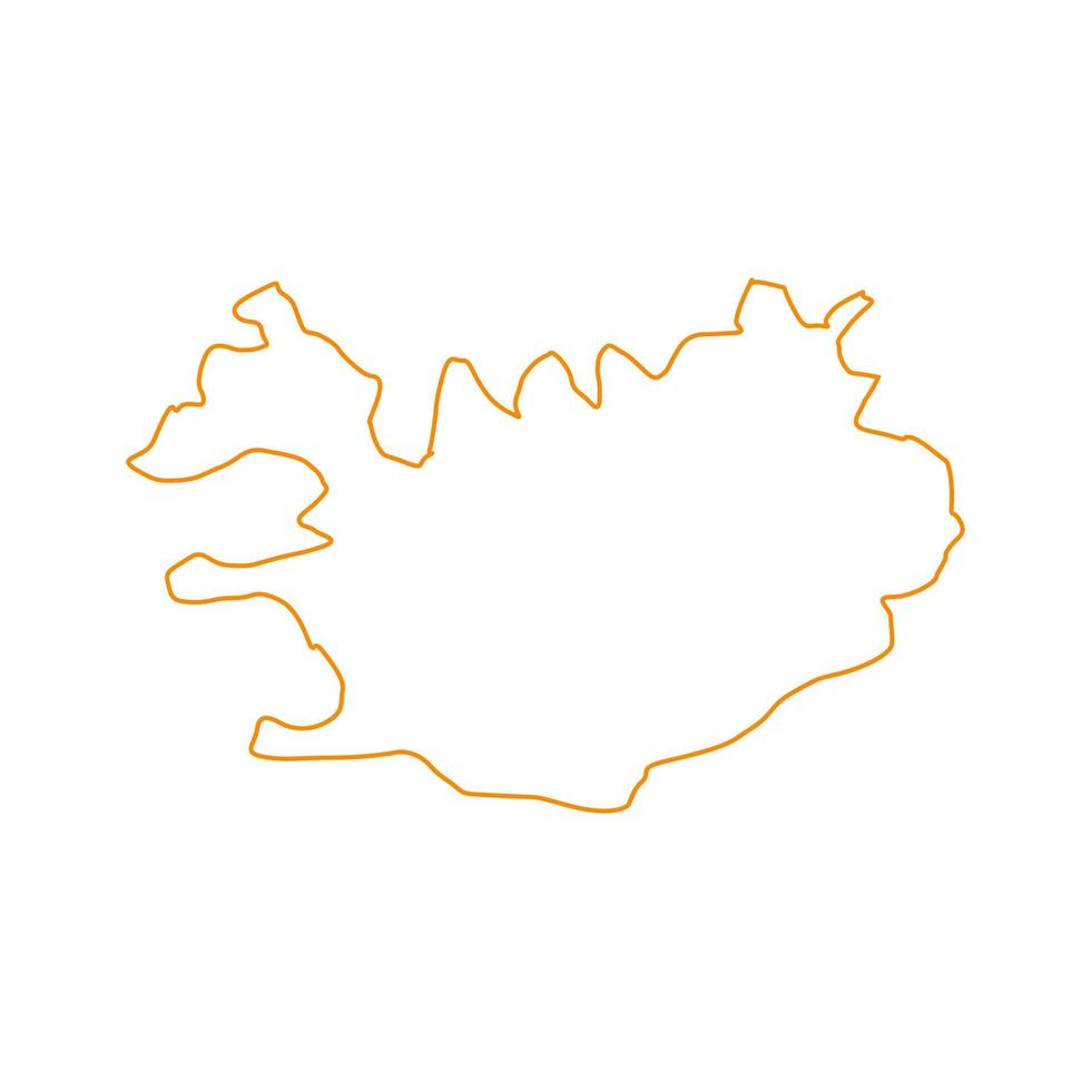 ijsland kaart geïllustreerd vector