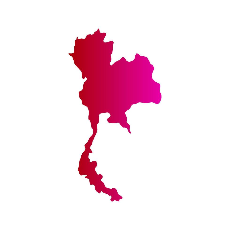 Thailand kaart geïllustreerd vector