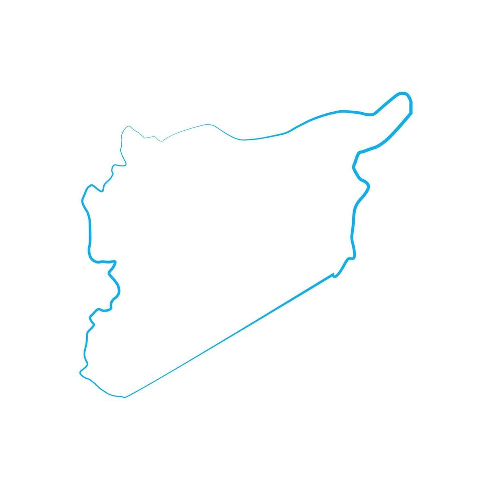 syrië kaart geïllustreerd vector