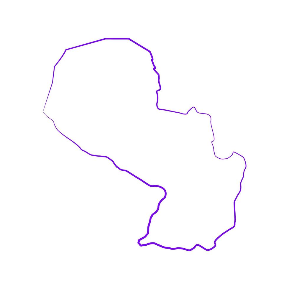 geïllustreerde kaart van paraguay vector