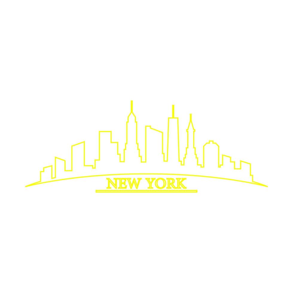 skyline van new york geïllustreerd vector