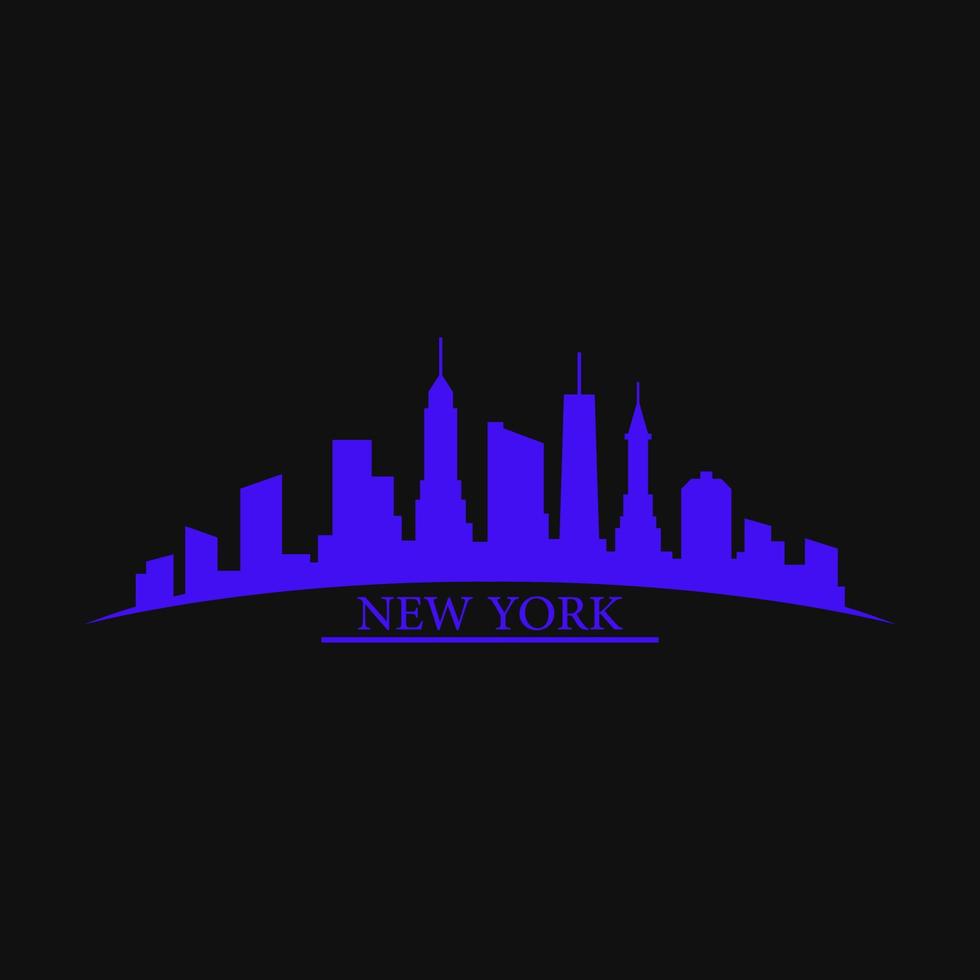 skyline van new york geïllustreerd vector