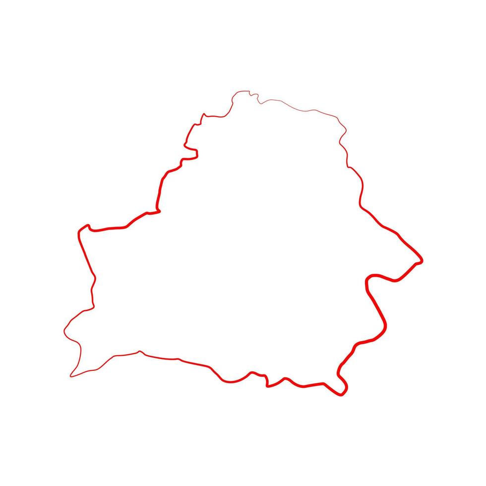 geïllustreerde kaart van wit-rusland vector