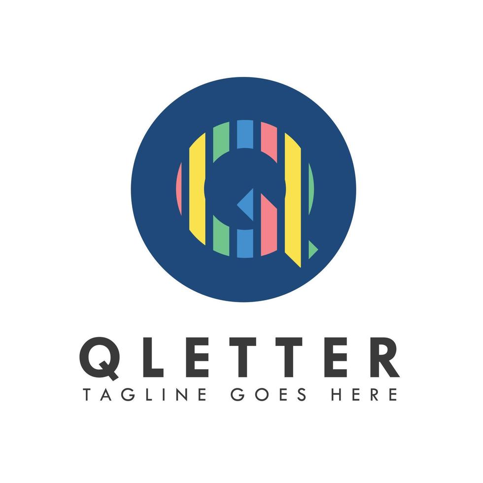 alfabet q letter logo en pictogram ontwerp vector