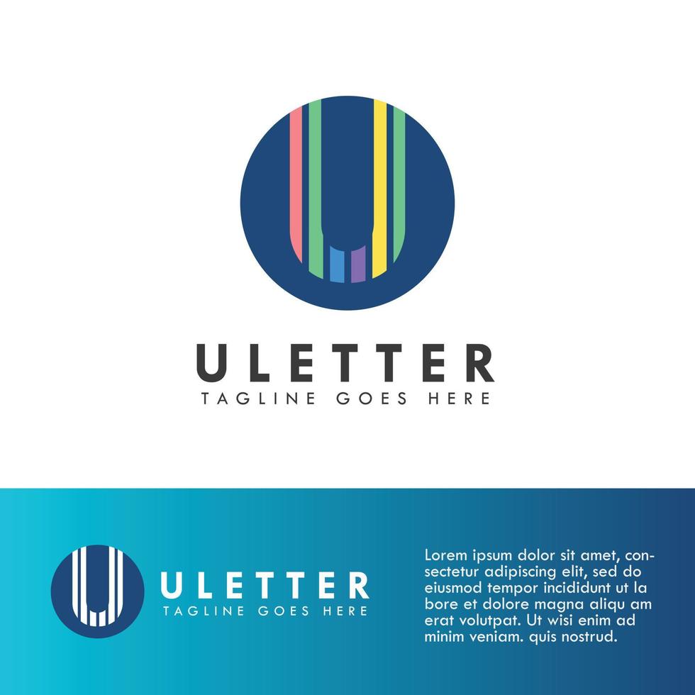 alfabet u letter logo en pictogram ontwerp vector