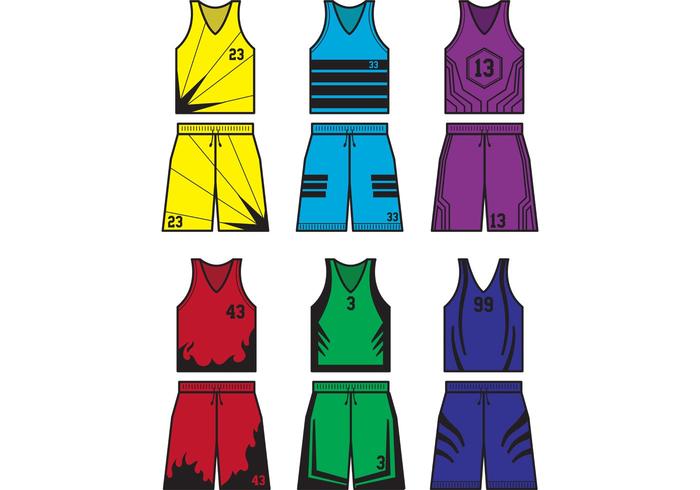 Basketbal Sport Jersey Vectoren