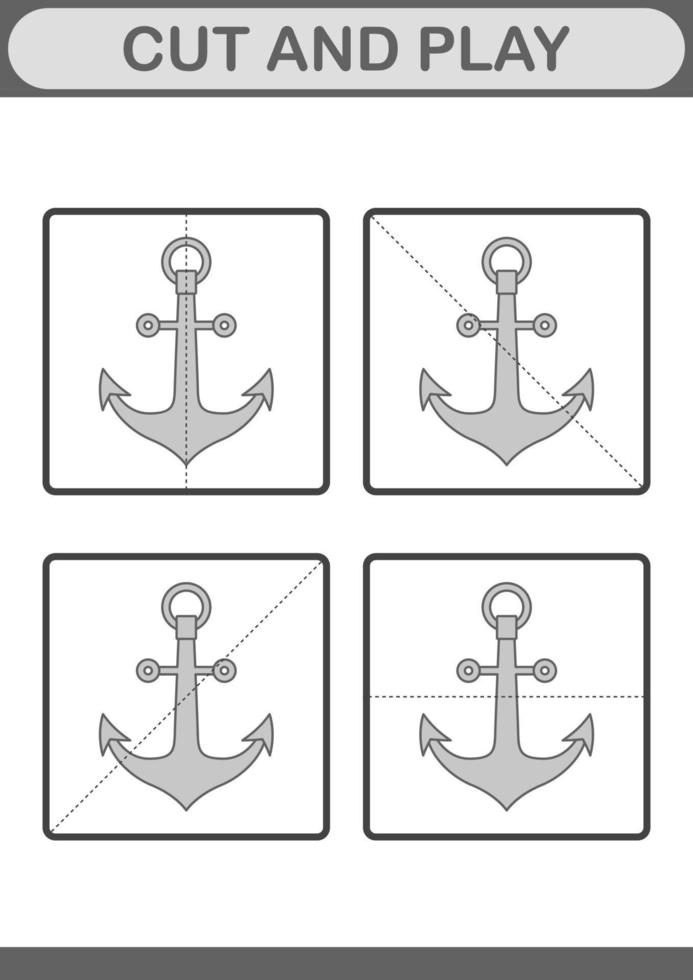 knippen en spelen met anker vector