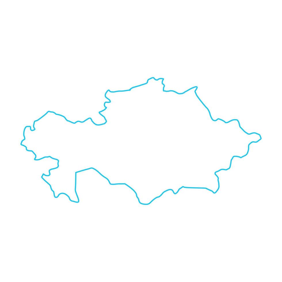 geïllustreerde kaart van kazachstan vector