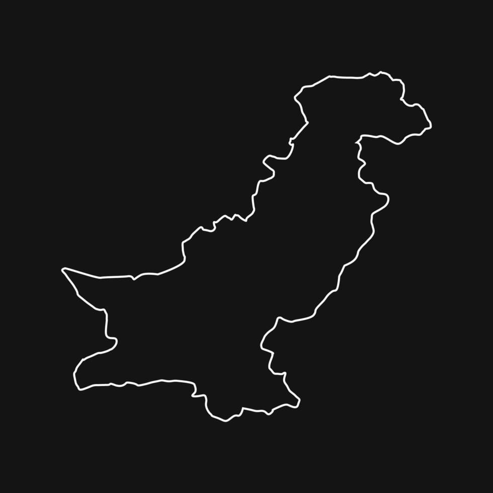 geïllustreerde kaart van pakistan vector