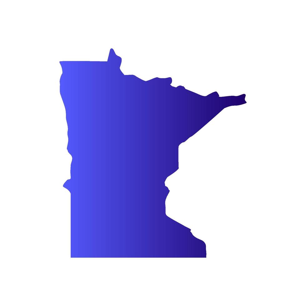 minnesota kaart geïllustreerd vector