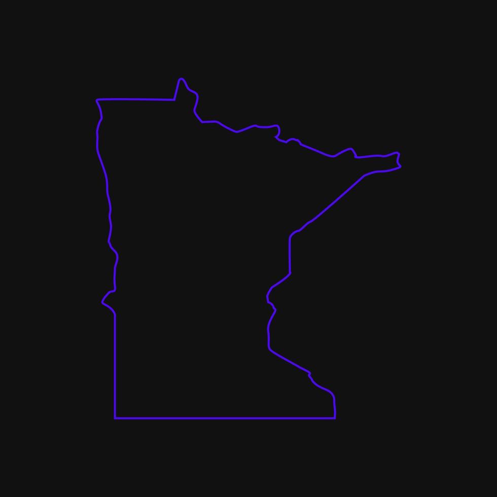 minnesota kaart geïllustreerd vector