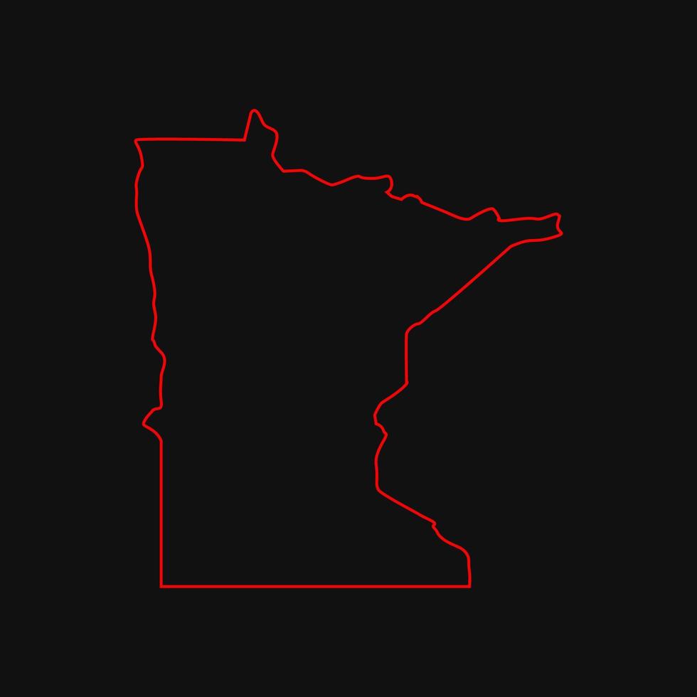 minnesota kaart geïllustreerd vector