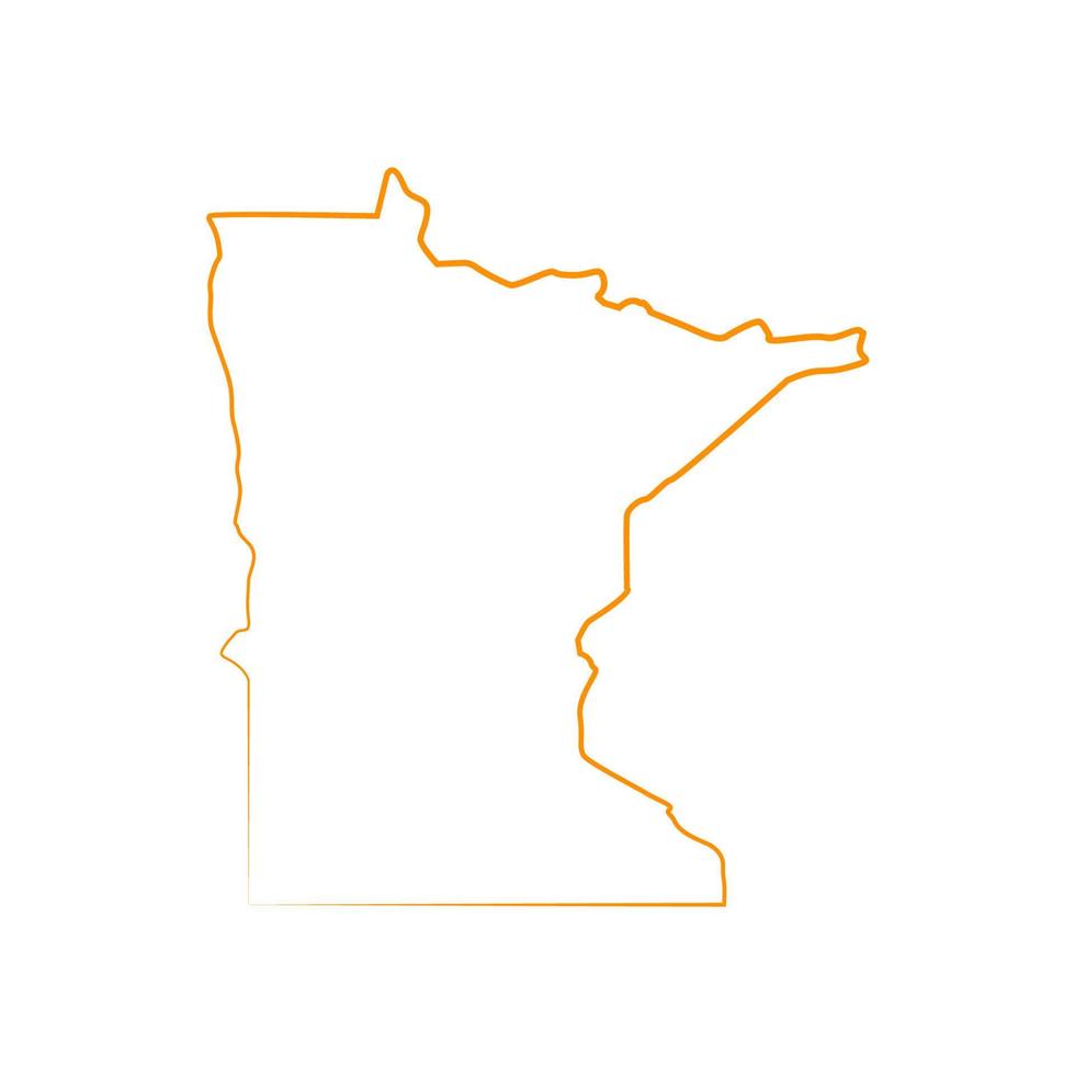 minnesota kaart geïllustreerd vector