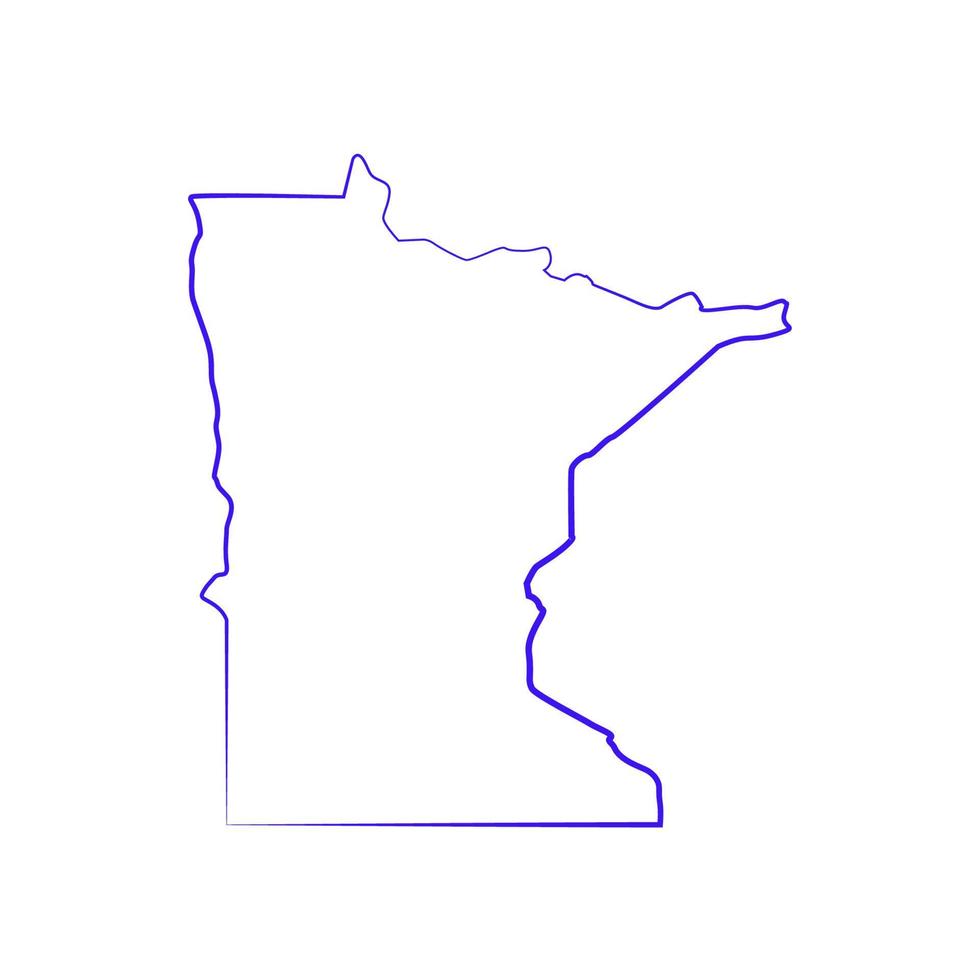 minnesota kaart geïllustreerd vector