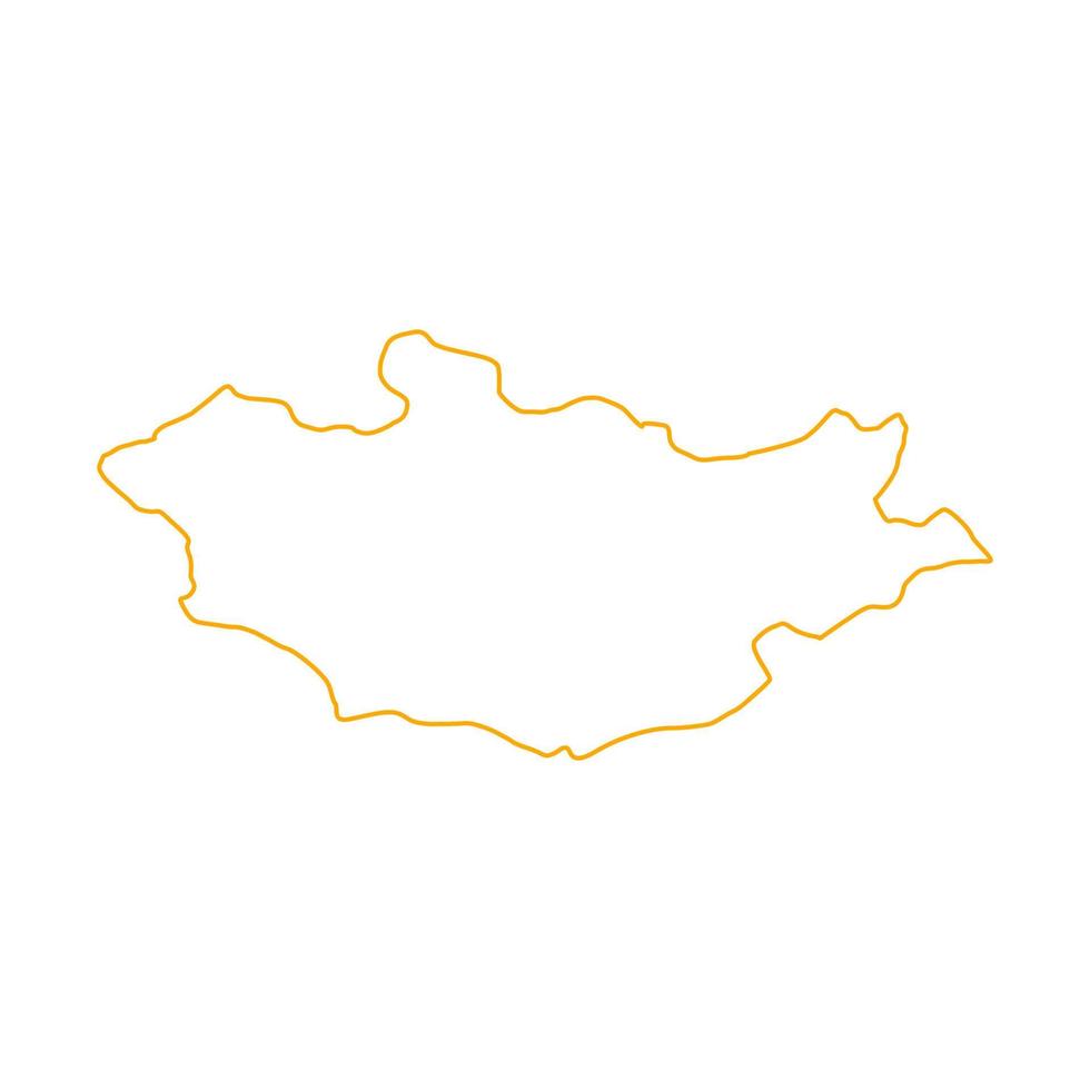 Mongolië kaart geïllustreerd vector