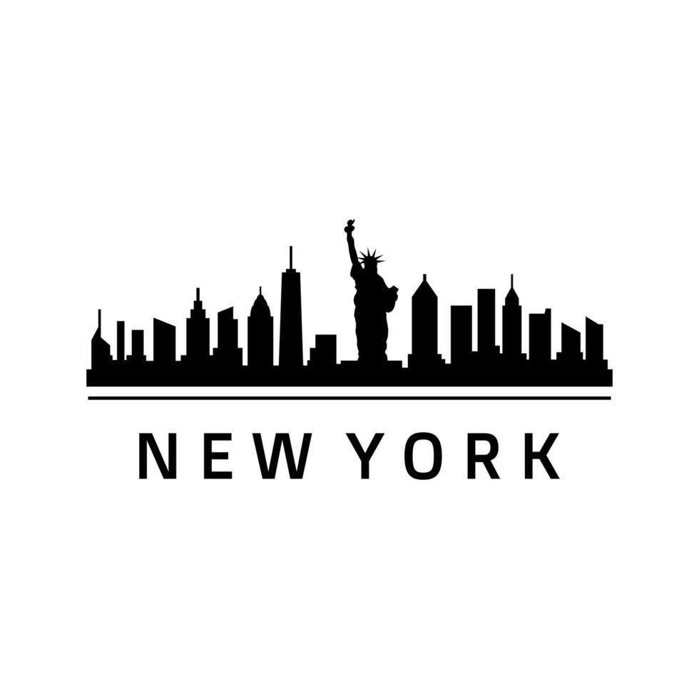 skyline van new york geïllustreerd vector