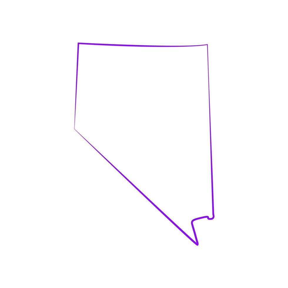 nevada kaart geïllustreerd vector