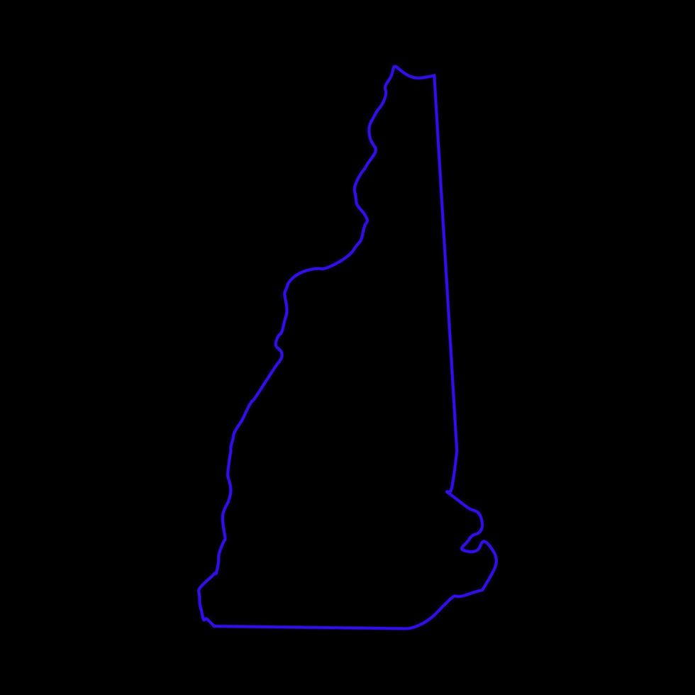 geïllustreerde kaart van new hampshire vector