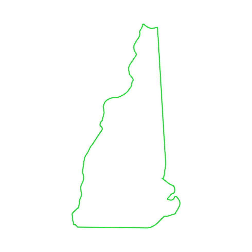 geïllustreerde kaart van new hampshire vector