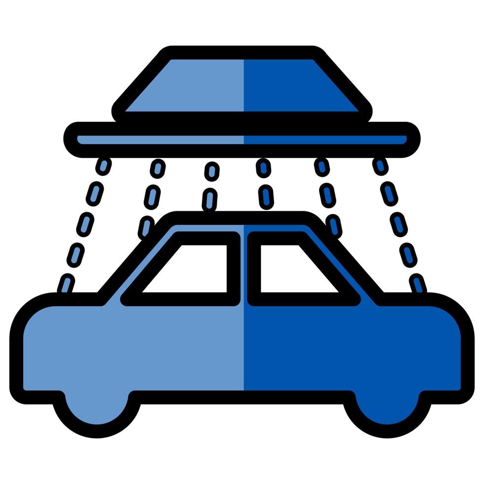 geïsoleerde auto wassen pictogram, witte achtergrond vector