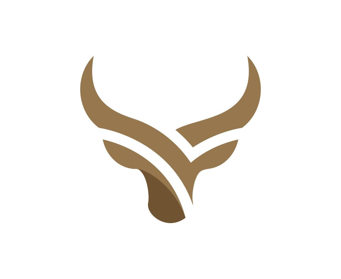 stier, koe, angus, vee hoofd vector pictogram logo ontwerpsjabloon
