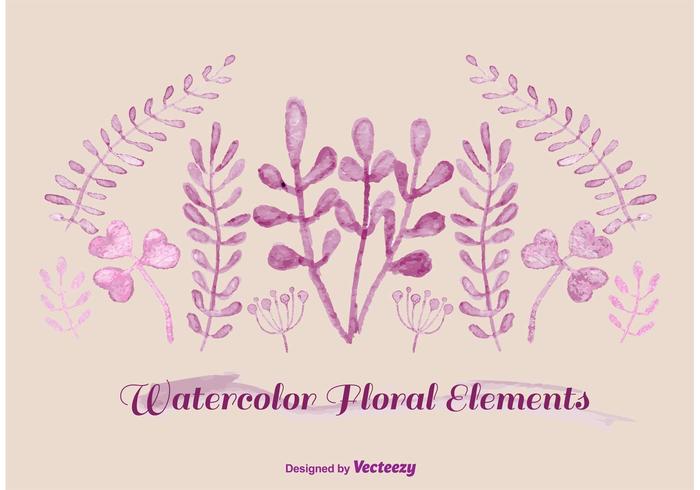 Waterverf Bloemenvectoren vector