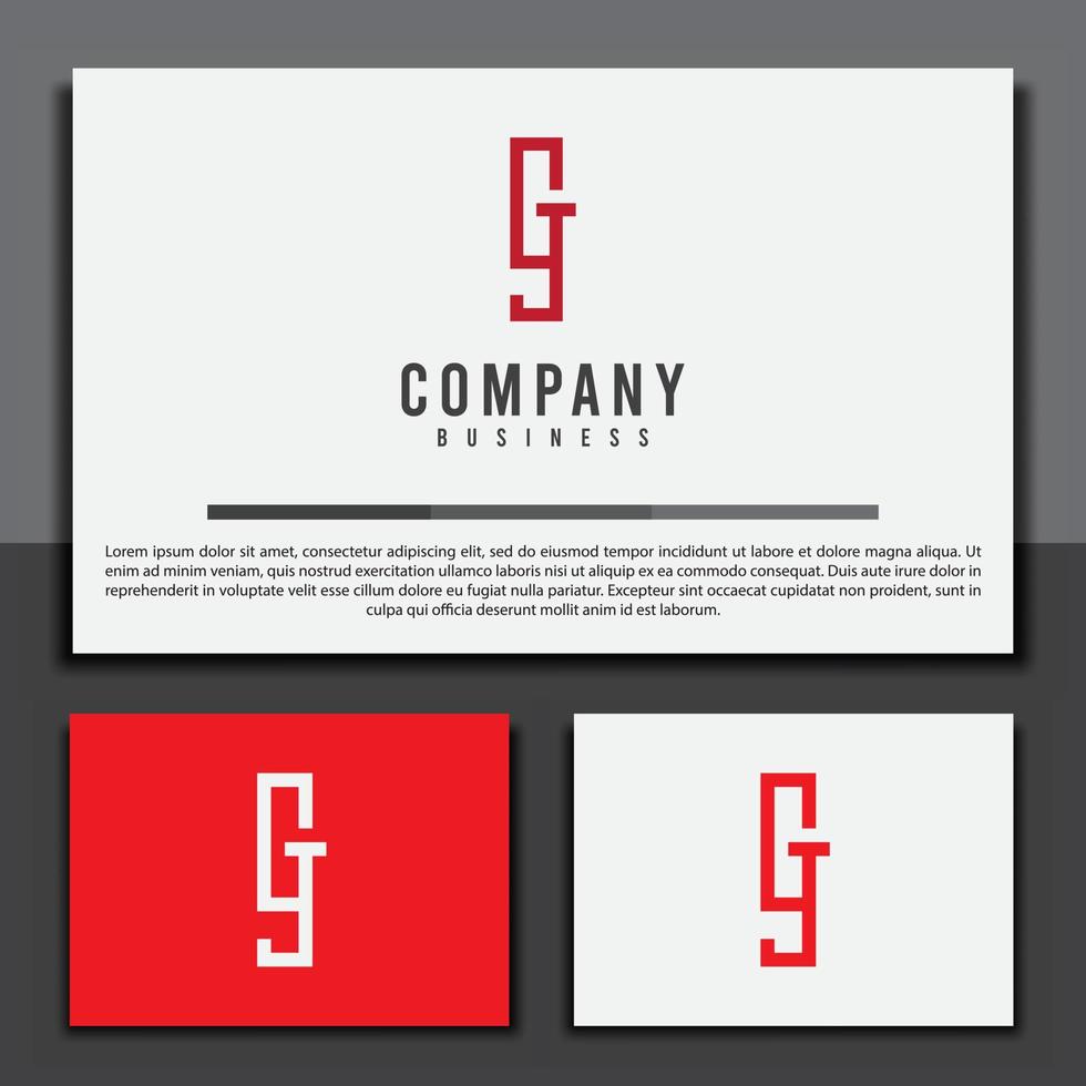 logo-ontwerpsjabloon, met een combinatie van g en j geometrische pictogrammen, die het hoofd van een olifant vormen, en geschikt voor uw bedrijfsmerk vector