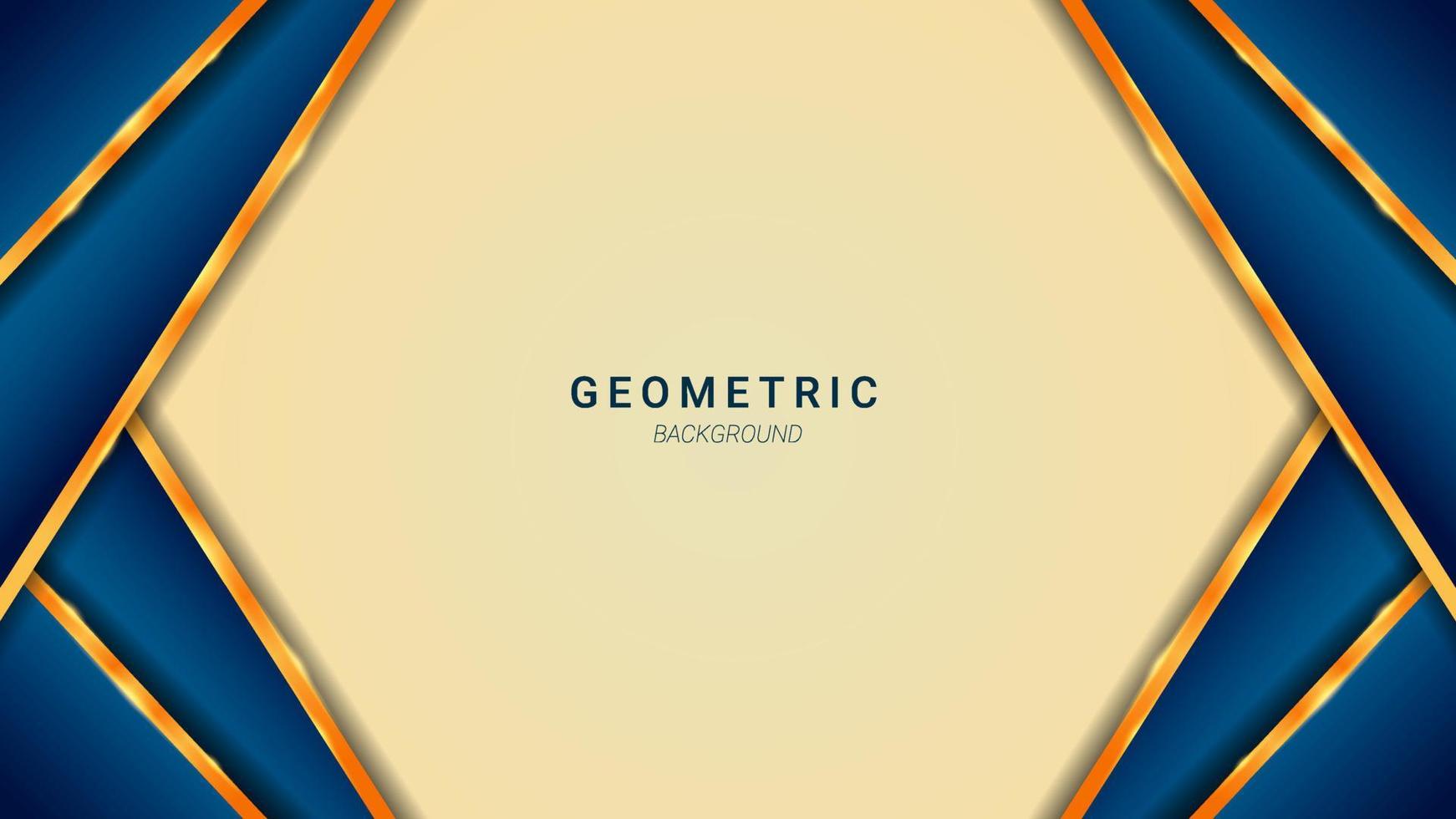 abstracte blauwe gouden vorm geometrische achtergrond sjabloon ontwerp vector