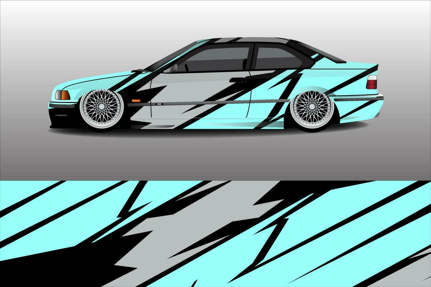 rally racewagen wrap livery sticker ontwerp vector