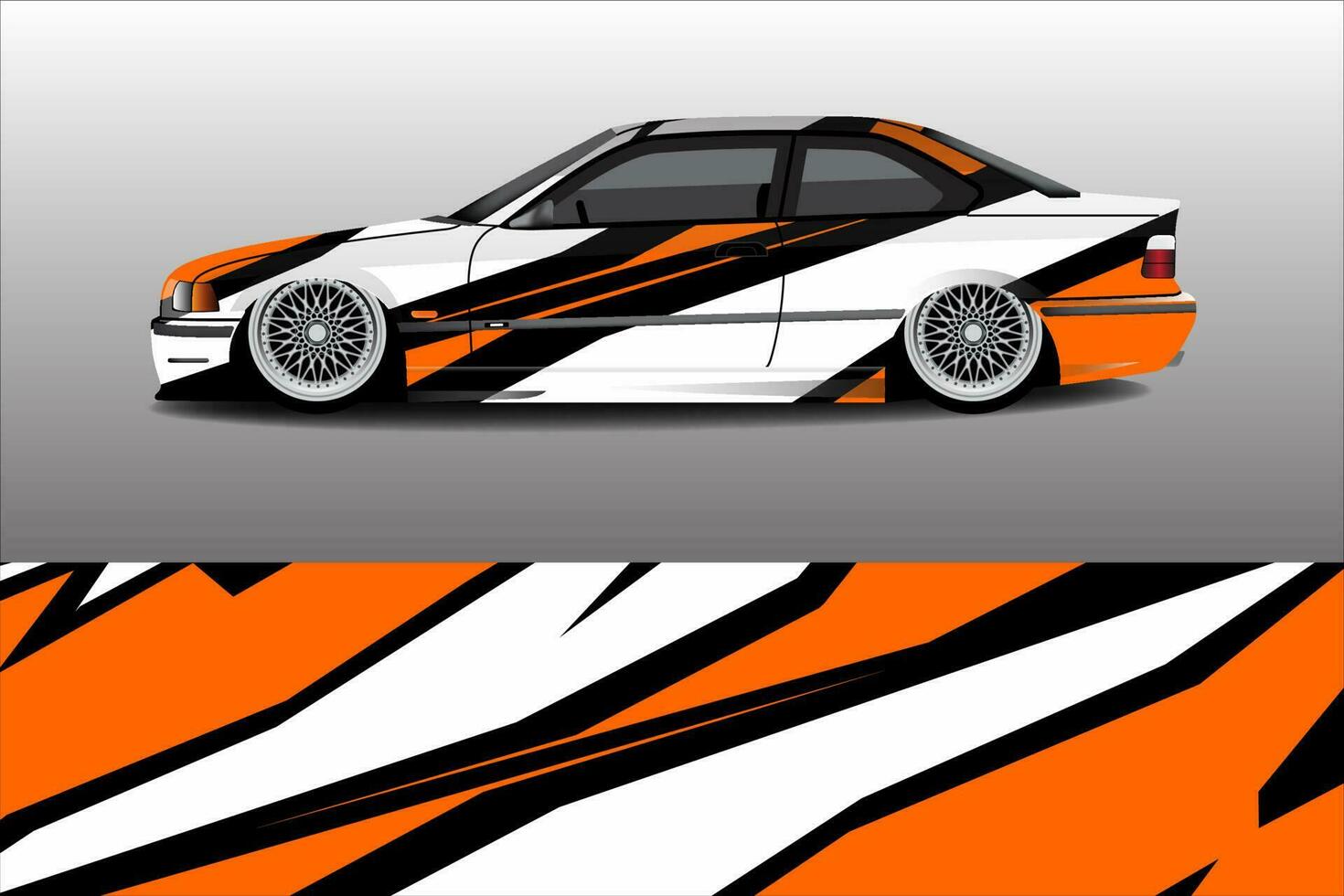 rally racewagen wrap livery sticker ontwerp vector