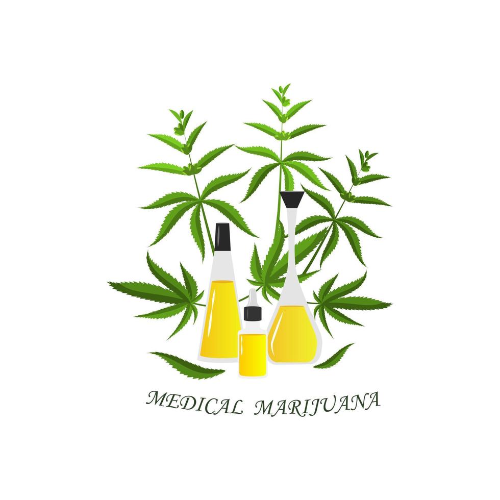 cannabisplant. vector