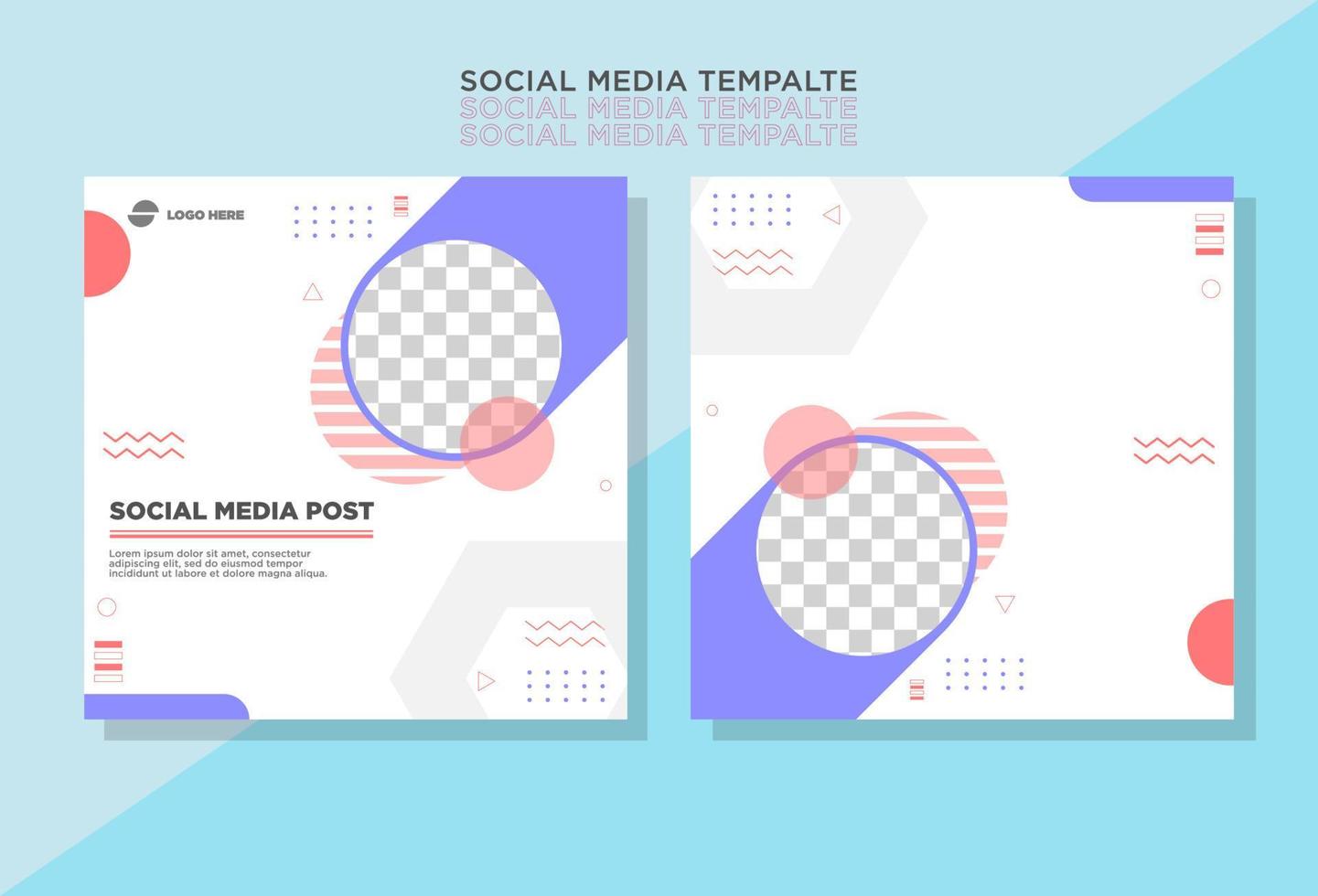 minimalistische post op sociale media, perfect voor zaken, opnieuw bewerkbaar, vectoreps 10 vector