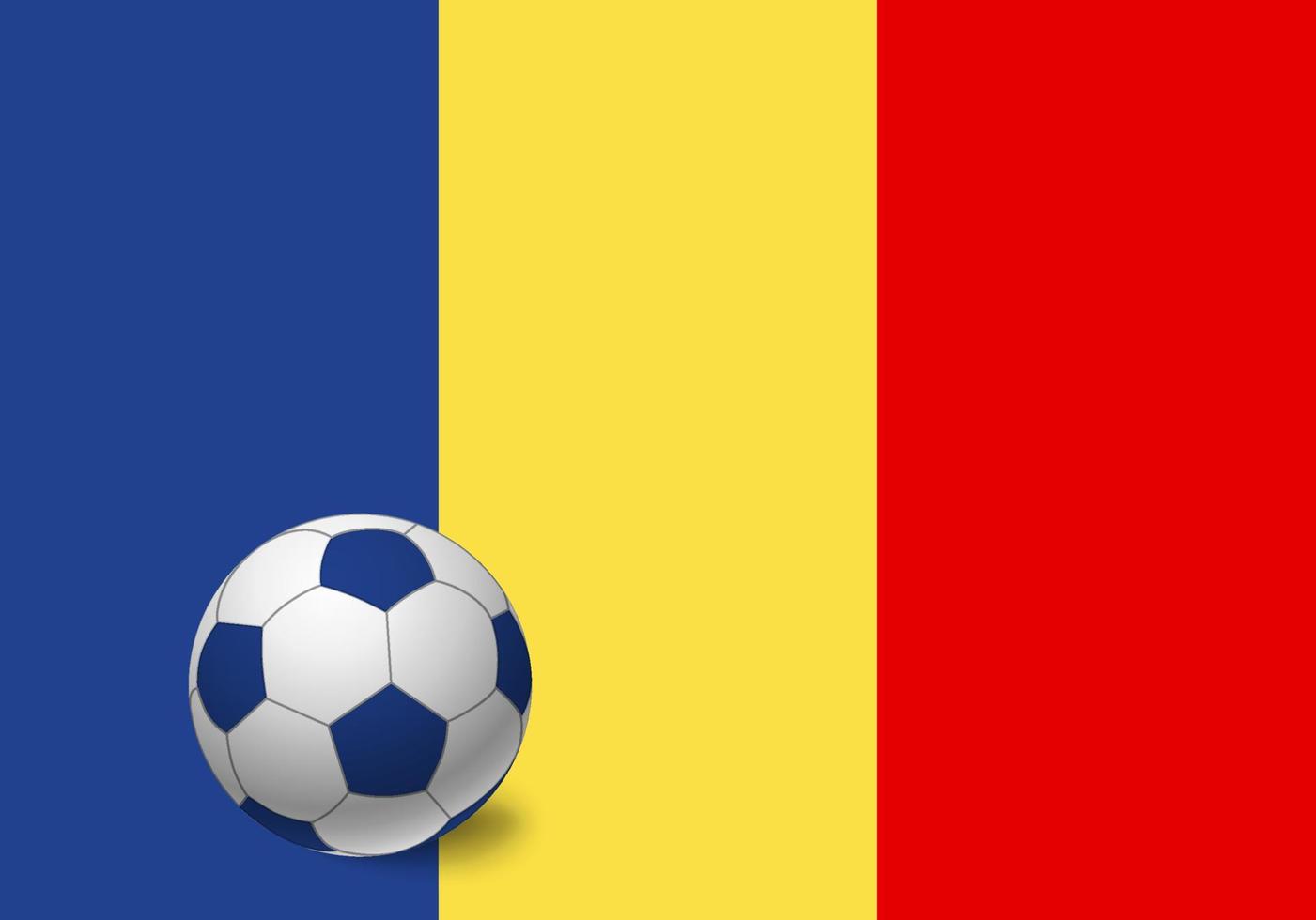 vlag van roemenië en voetbal vector
