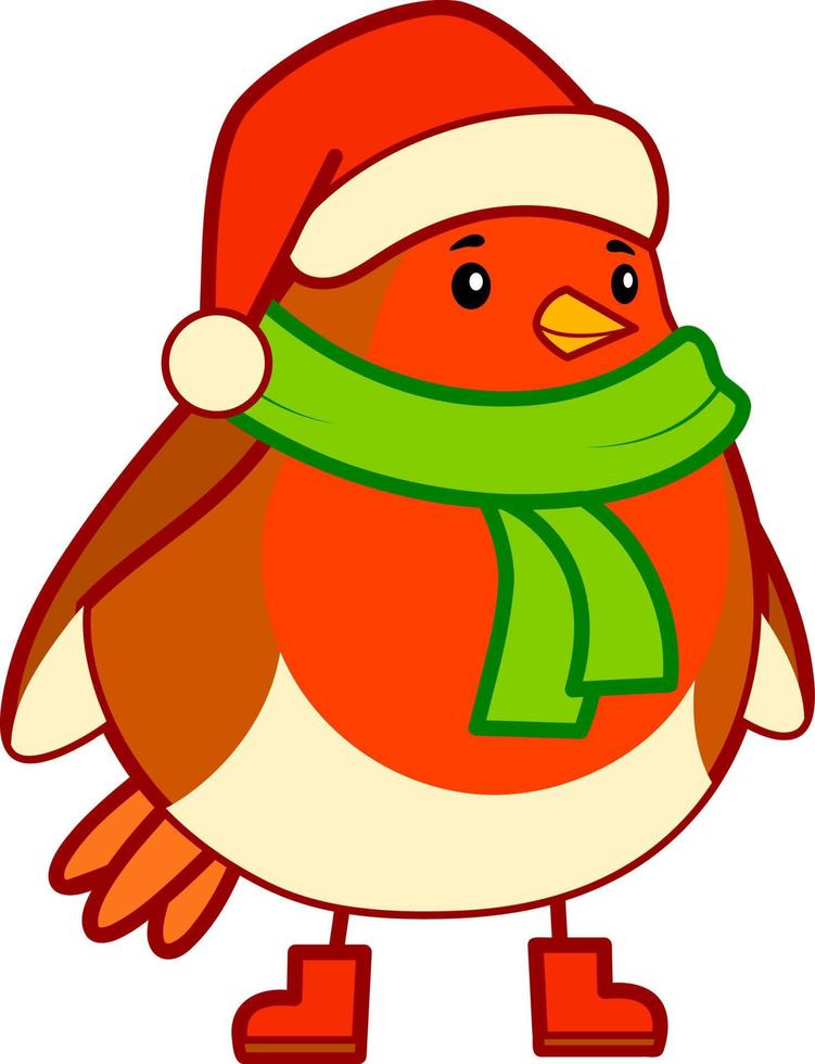 kerst tekenfilms illustraties. kerst vogel clipart vector