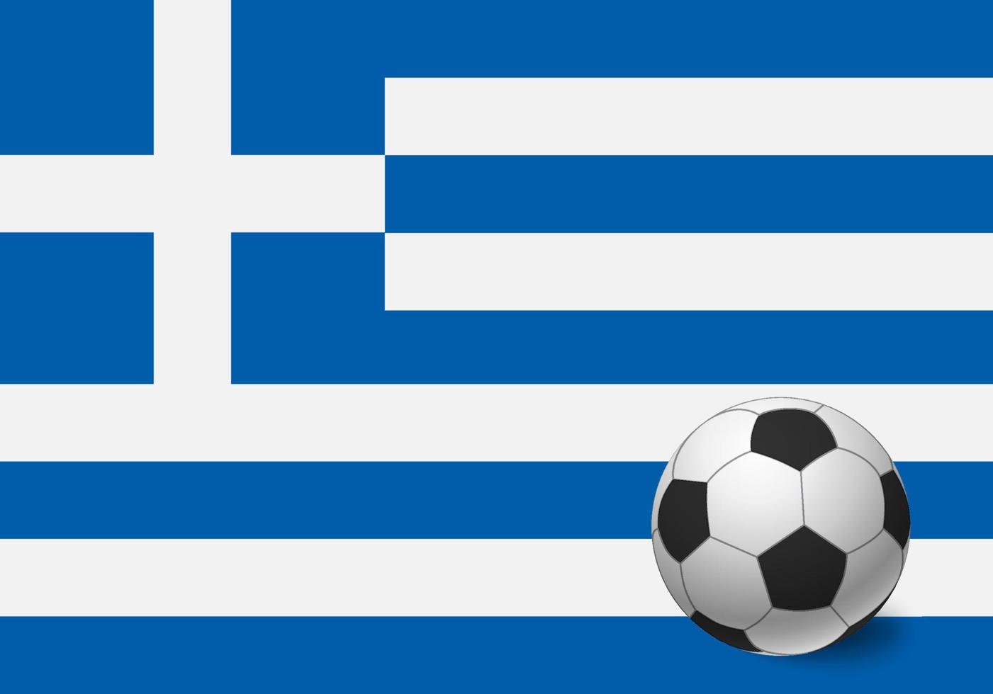 griekse vlag en voetbal vector