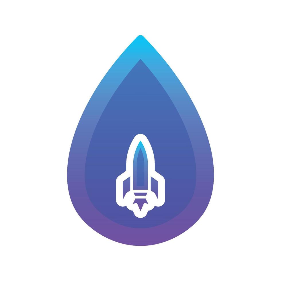 raket water logo gradiënt ontwerp sjabloon pictogram element vector